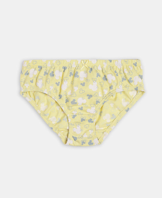 Disney Mickey Mouse Super Combed Cotton Printed Panty with Concealed Waistband - Lemon Meringue, Skyway & Fairy Tale (Pack of 3)