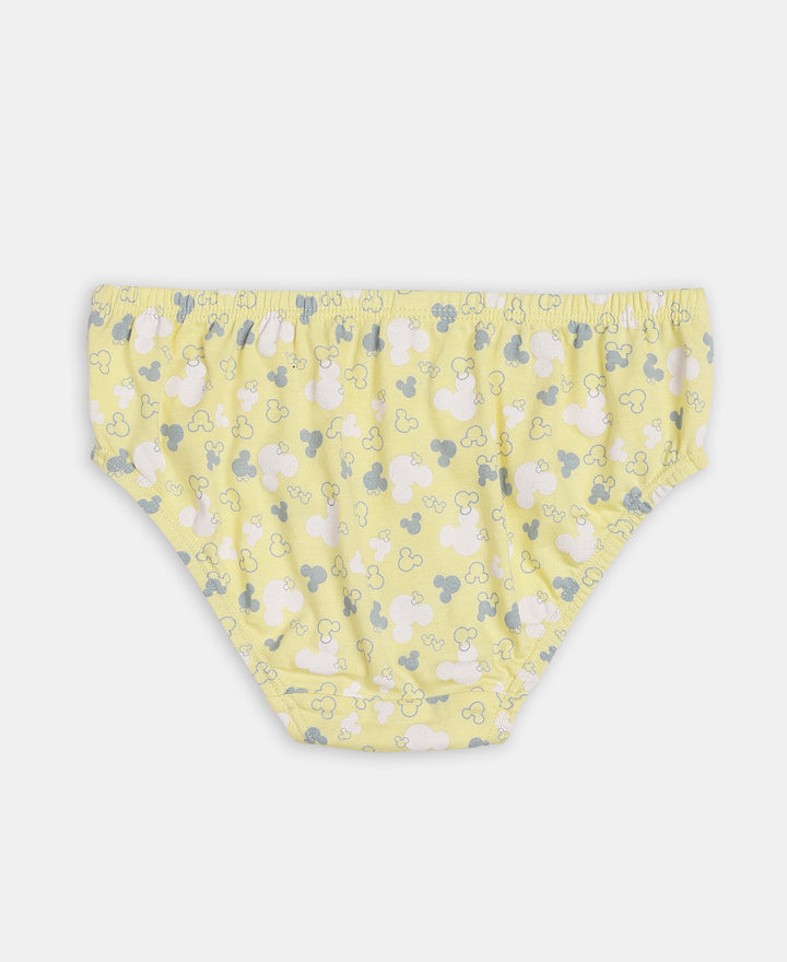 Disney Mickey Mouse Super Combed Cotton Printed Panty with Concealed Waistband - Lemon Meringue, Skyway & Fairy Tale (Pack of 3)