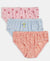Disney Minnie Mouse Super Combed Cotton Printed Panty with Concealed Waistband - Mellow Rose, Skyway & Fairy Tale (Pack of 3)