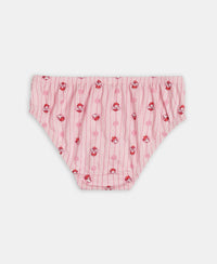 Disney Minnie Mouse Super Combed Cotton Printed Panty with Concealed Waistband - Mellow Rose, Skyway & Fairy Tale (Pack of 3)