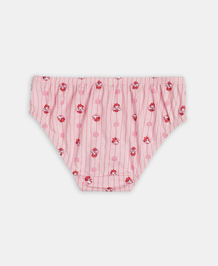 Disney Minnie Mouse Super Combed Cotton Printed Panty with Concealed Waistband - Mellow Rose, Skyway & Fairy Tale (Pack of 3)