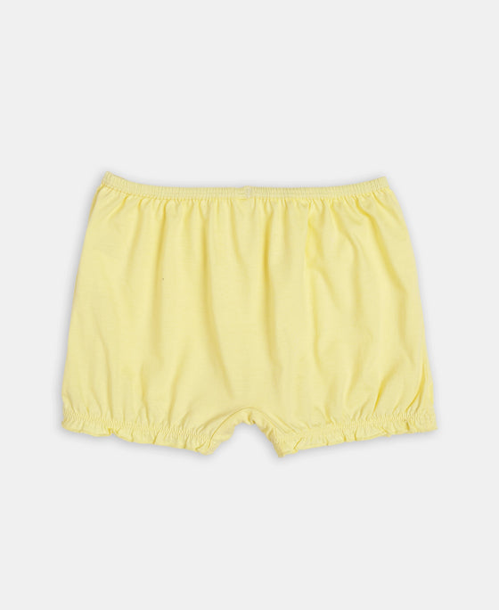 Disney Princess Collection Super Combed Cotton Printed Bloomers with Concealed Waistband - Fairy Tale, Lemon Meringue & Aqua Sky (Pack of 3)