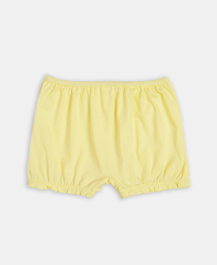 Disney Princess Collection Super Combed Cotton Printed Bloomers with Concealed Waistband - Fairy Tale, Lemon Meringue & Aqua Sky (Pack of 3)