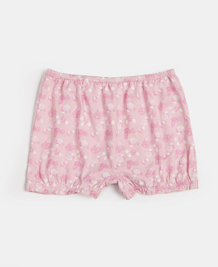 Disney Princess Collection Super Combed Cotton Printed Bloomers with Concealed Waistband - Fairy Tale, Lemon Meringue & Aqua Sky (Pack of 3)