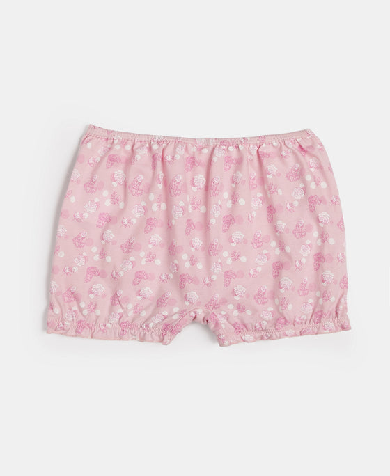 Disney Princess Collection Super Combed Cotton Printed Bloomers with Concealed Waistband - Fairy Tale, Lemon Meringue & Aqua Sky (Pack of 3)
