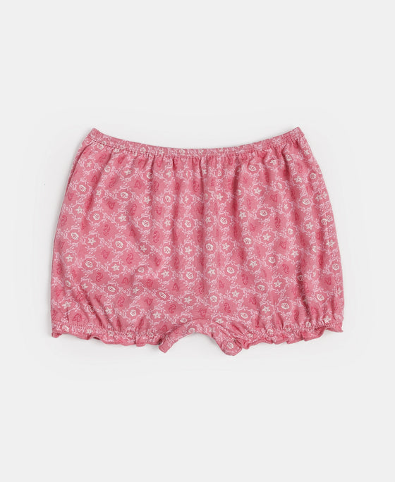 Disney Princess Collection Super Combed Cotton Printed Bloomers with Concealed Waistband - Skyway, Imperial Blue & Wild Rose (Pack of 3)