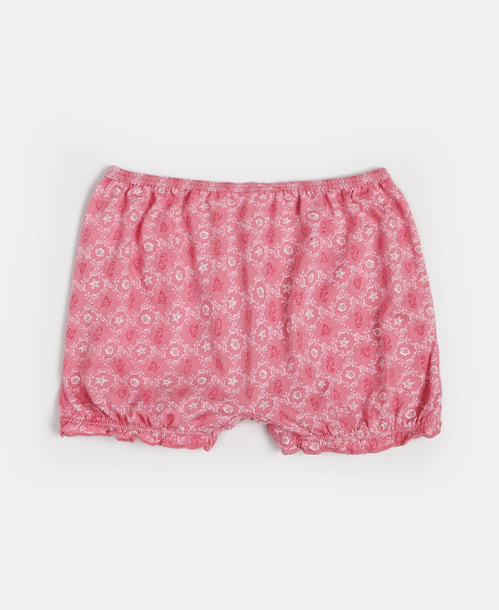 Disney Princess Collection Super Combed Cotton Printed Bloomers with Concealed Waistband - Skyway, Imperial Blue & Wild Rose (Pack of 3)