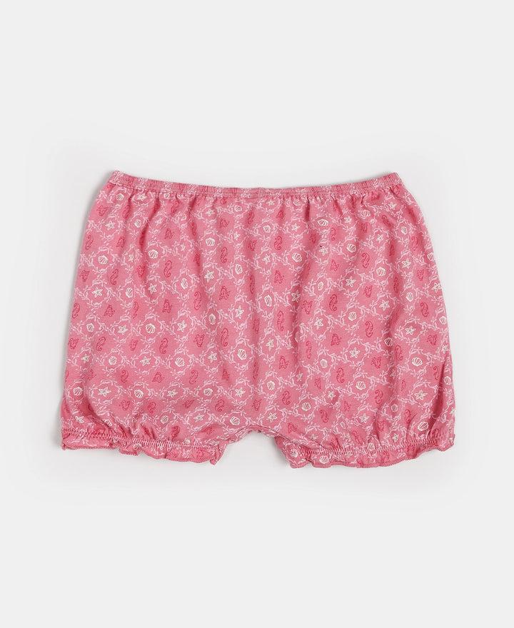 Disney Princess Collection Super Combed Cotton Printed Bloomers with Concealed Waistband - Skyway, Imperial Blue & Wild Rose (Pack of 3)