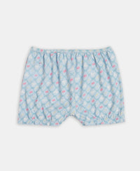 Disney Princess Collection Super Combed Cotton Printed Bloomers with Concealed Waistband - Skyway, Imperial Blue & Wild Rose (Pack of 3)