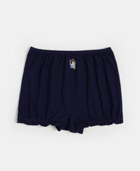 Disney Princess Collection Super Combed Cotton Printed Bloomers with Concealed Waistband - Skyway, Imperial Blue & Wild Rose (Pack of 3)