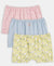 Disney Mickey Mouse Super Combed Cotton Printed Bloomers with Concealed Waistband - Lemon Meringue, Skyway & Fairy Tale (Pack of 3)