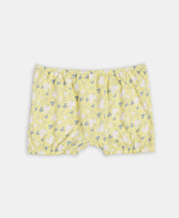 Disney Mickey Mouse Super Combed Cotton Printed Bloomers with Concealed Waistband - Lemon Meringue, Skyway & Fairy Tale (Pack of 3)