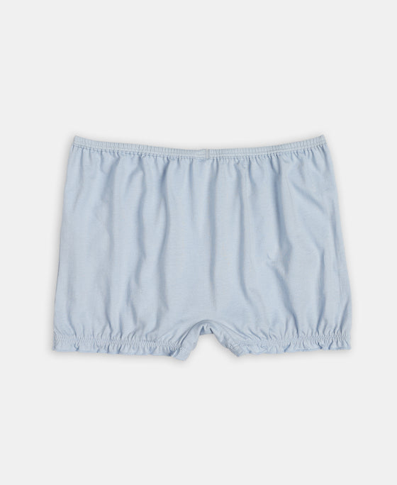 Disney Mickey Mouse Super Combed Cotton Printed Bloomers with Concealed Waistband - Lemon Meringue, Skyway & Fairy Tale (Pack of 3)