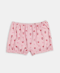 Disney Minnie Mouse Super Combed Cotton Printed Bloomers with Concealed Waistband - Mellow Rose, Skyway & Fairy Tale (Pack of 3)