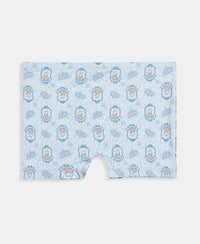 Disney Princess Collection Girls Super Combed Cotton Elastane Stretch Printed Shorties with Concealed Waistband - Skyway & Fairy Tale (Pack of 2)