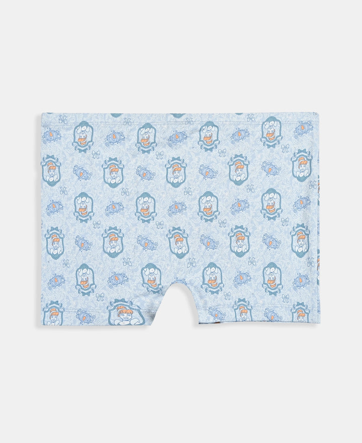 Disney Princess Collection Girls Super Combed Cotton Elastane Stretch Printed Shorties with Concealed Waistband - Skyway & Fairy Tale (Pack of 2)