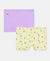 Disney Minnie Mouse Girls Super Combed Cotton Elastane Stretch Printed Shorties with Concealed Waistband - Misty Rose & Pastel Yellow (Pack of 2)