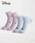 Disney Mickey & Minnie Mouse Compact Cotton Stretch Ankle Length Socks with StayFresh Treatment - Orchid Bloom & Chambray Blue (Pack of 2)