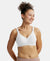 Wirefree Non Padded Super Combed Cotton Elastane Stretch Full Coverage Plus Size Bra with Side Panel Support - White