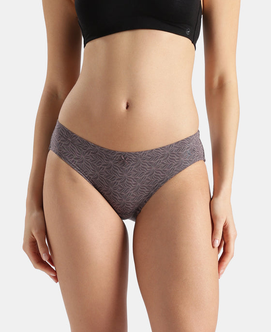 Medium Coverage Super Combed Cotton Elastane Stretch Mid Waist Bikini With Concealed Waistband and StayFresh Treatment - Assorted Prints (Pack of 3)