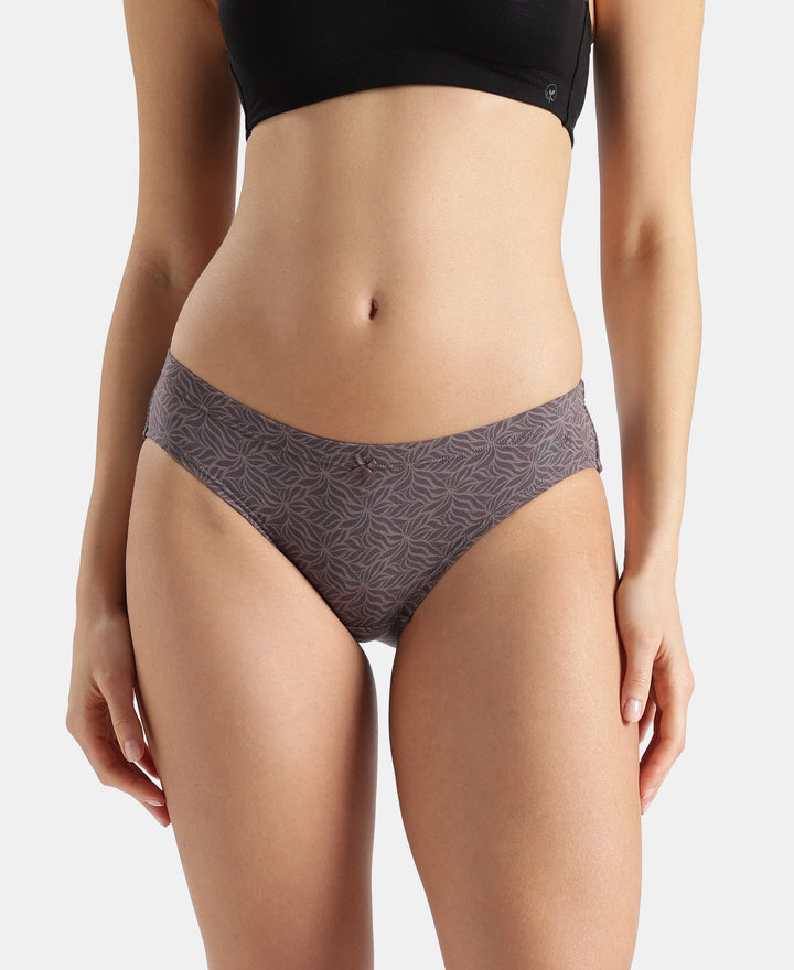 Medium Coverage Super Combed Cotton Elastane Stretch Mid Waist Bikini With Concealed Waistband and StayFresh Treatment - Assorted Prints (Pack of 3)