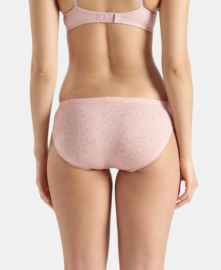Medium Coverage Super Combed Cotton Elastane Stretch Mid Waist Bikini With Concealed Waistband and StayFresh Treatment - Assorted Prints (Pack of 3)