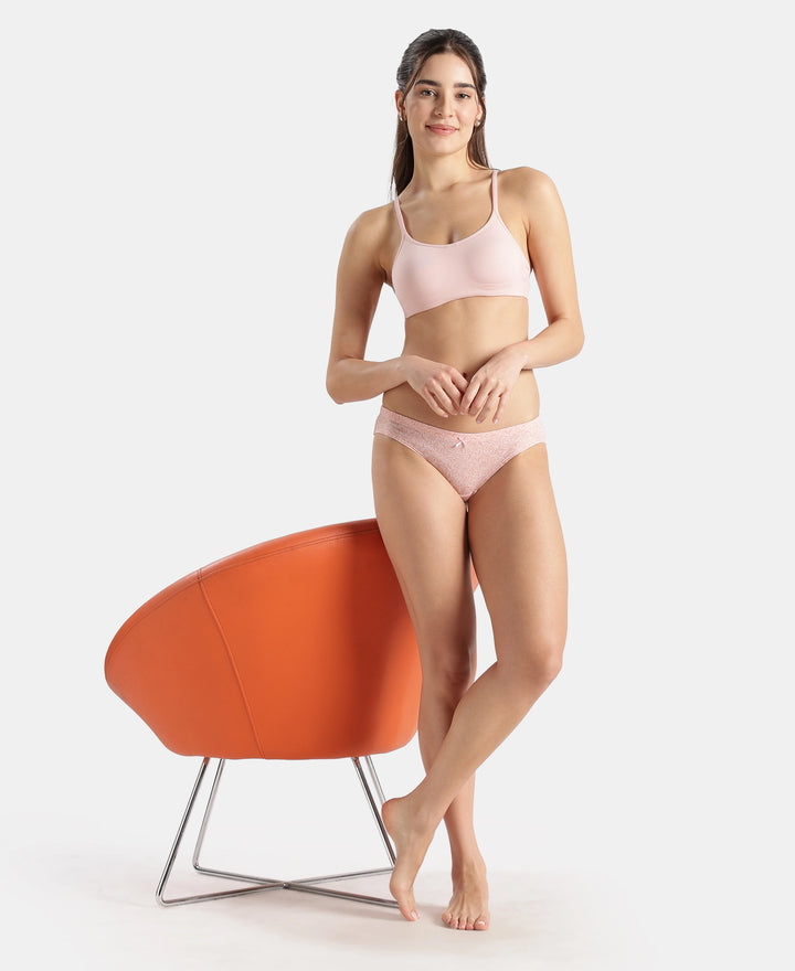 Medium Coverage Super Combed Cotton Elastane Stretch Mid Waist Bikini With Concealed Waistband and StayFresh Treatment - Assorted Prints (Pack of 3)
