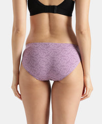 Medium Coverage Super Combed Cotton Elastane Stretch Mid Waist Bikini With Concealed Waistband and StayFresh Treatment - Assorted Prints (Pack of 3)