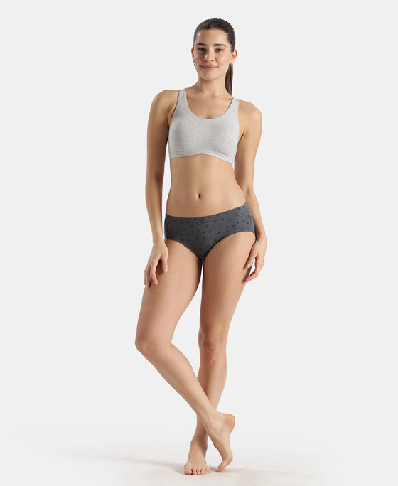 High Coverage Super Combed Cotton Elastane Stretch High Waist Hipster With Concealed Waistband and StayFresh Treatment - Assorted Prints (Pack of 3)