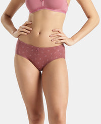High Coverage Super Combed Cotton Elastane Stretch High Waist Hipster With Concealed Waistband and StayFresh Treatment - Assorted Prints (Pack of 3)