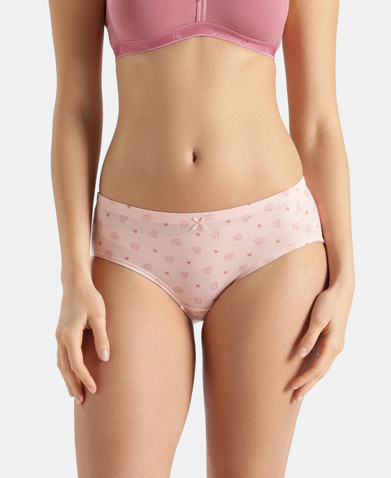 High Coverage Super Combed Cotton Elastane Stretch High Waist Hipster With Concealed Waistband and StayFresh Treatment - Assorted Prints (Pack of 3)