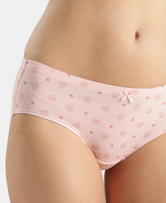 High Coverage Super Combed Cotton Elastane Stretch High Waist Hipster With Concealed Waistband and StayFresh Treatment - Assorted Prints (Pack of 3)