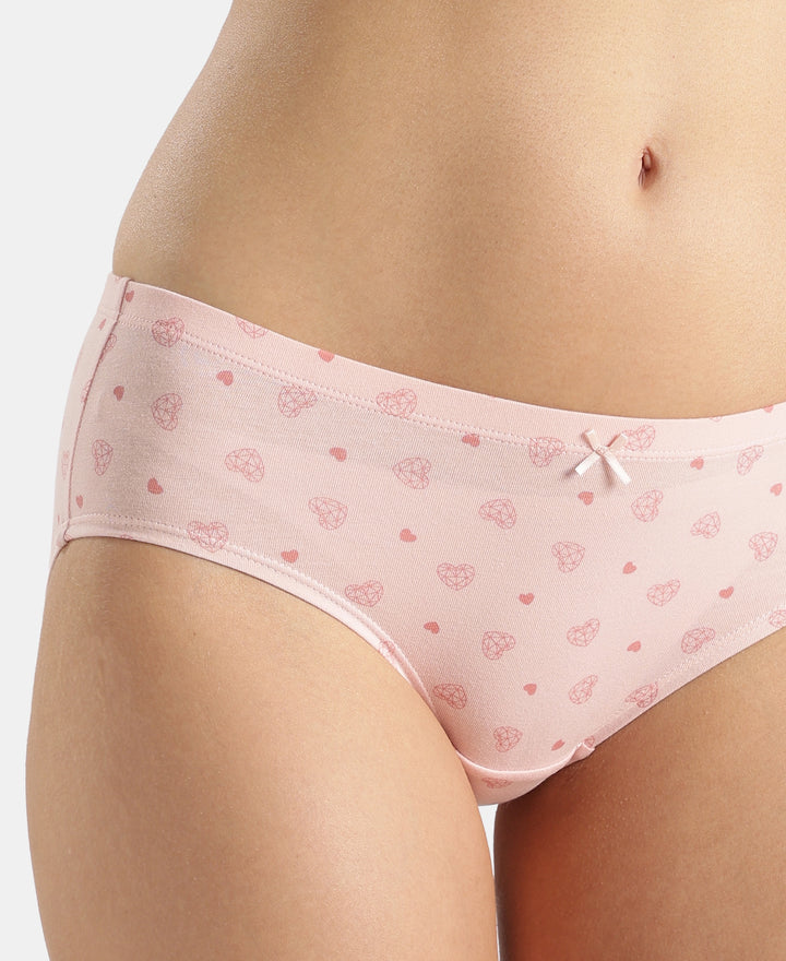 High Coverage Super Combed Cotton Elastane Stretch High Waist Hipster With Concealed Waistband and StayFresh Treatment - Assorted Prints (Pack of 3)
