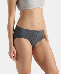 High Coverage Super Combed Cotton Elastane Stretch High Waist Hipster With Concealed Waistband and StayFresh Treatment - Assorted Prints (Pack of 3)