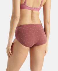 High Coverage Super Combed Cotton Elastane Stretch High Waist Hipster With Concealed Waistband and StayFresh Treatment - Assorted Prints (Pack of 3)
