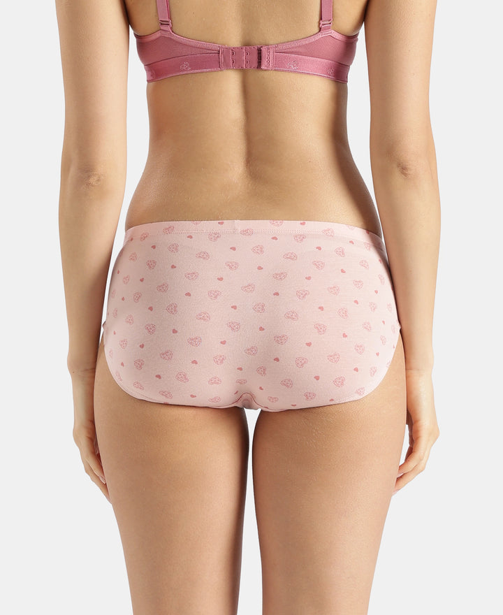 High Coverage Super Combed Cotton Elastane Stretch High Waist Hipster With Concealed Waistband and StayFresh Treatment - Assorted Prints (Pack of 3)