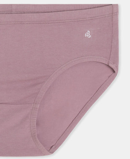 High Coverage Super Combed Cotton Elastane Stretch High Waist Hipster With Concealed Waistband and StayFresh Treatment - Assorted Colors (Pack of 3)