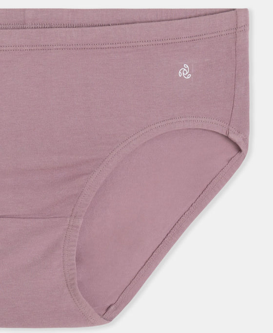 High Coverage Super Combed Cotton Elastane Stretch High Waist Hipster With Concealed Waistband and StayFresh Treatment - Assorted Colors (Pack of 3)