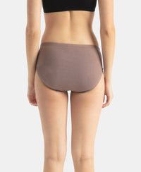 High Coverage Super Combed Cotton Elastane Stretch High Waist Hipster With Concealed Waistband and StayFresh Treatment - Assorted Colors (Pack of 3)
