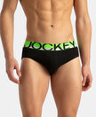 Super Combed Cotton Solid Brief with Ultrasoft Waistband - New Black