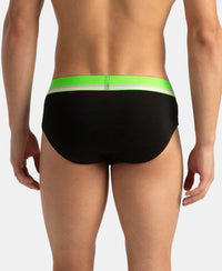 Super Combed Cotton Solid Brief with Ultrasoft Waistband - New Black