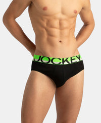 Super Combed Cotton Solid Brief with Ultrasoft Waistband - New Black