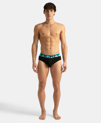 Super Combed Cotton Solid Brief with Ultrasoft Waistband - New Black (Pack of 2)