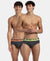 Super Combed Cotton Solid Brief with Ultrasoft Waistband - Charcoal Melange (Pack of 2)