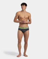 Super Combed Cotton Solid Brief with Ultrasoft Waistband - Charcoal Melange (Pack of 2)