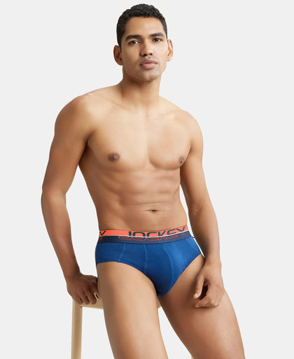 Super Combed Cotton Solid Brief with Ultrasoft Waistband - Estate Blue (Pack of 2)