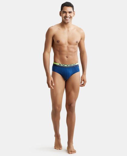 Super Combed Cotton Solid Brief with Ultrasoft Waistband - Estate Blue (Pack of 2)