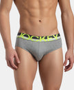 Super Combed Cotton Solid Brief with Ultrasoft Waistband - Grey