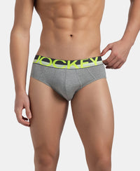 Super Combed Cotton Solid Brief with Ultrasoft Waistband - Grey