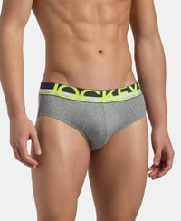 Super Combed Cotton Solid Brief with Ultrasoft Waistband - Grey (Pack of 2)
